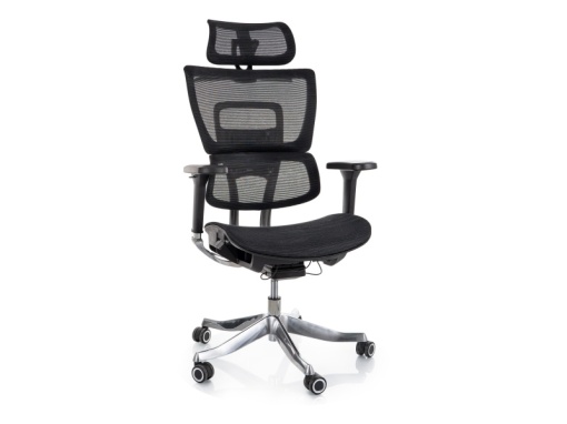 SCAUN OFFICE, ERGONOMIC, WINNER LUX NEGRU/CROM, MULTIBLOCK, CU BRATE 4D AJUSTABILE, STIL MODERN