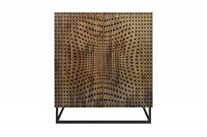 BUFET 120CM, ILLUSION, DIN LEMN DE MANGO SI CADRU DE METAL, COD 40052, DESIGN RETRO - Img 1