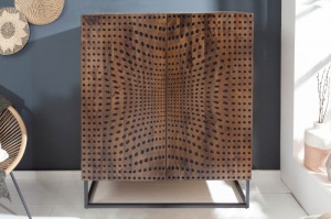 BUFET 120CM, ILLUSION, DIN LEMN DE MANGO SI CADRU DE METAL, COD 40052, DESIGN RETRO - Img 3