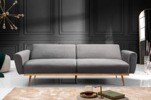 CANAPEA EXTENSIBILA 210CM, TAPITATA CU CATIFEA GRI, BELLEZZA, STIL MODERN - Img 10