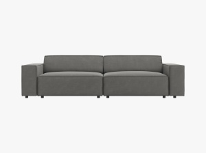 CANAPEA JODIE, 3 LOCURI, 204 CM, DIVERSE CULORI SI MATERIALE, DESIGN DEOSEBIT - Img 2