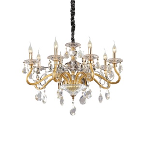 CANDELABRU NEGRESCO SP8, AURIU, DIN STICLA, STIL CLASIC - Img 1