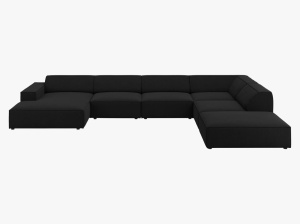 COLTAR JODIE, DREAPTA, 7 LOCURI, 364 CM, DIVERSE CULORI SI MATERIALE, DESIGN DEOSEBIT - Img 15
