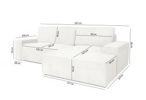 COLTAR PILLOW M, CU FUNCTIE DE DORMIT, GRUPA I, CONFECTIONAT DIN TEXTIL, METAL SI SPUMA POLIURETANICA, STIL MODERN - Img 3