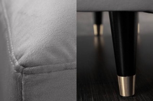 COLTAR SUPER CONFORTABIL 260CM, VELVET II, DIN LEMN SI CATIFEA GRI, ARTIM GROUP SELECTION - Img 6