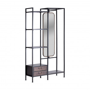 COMODA TIHANY REF. 27585, DIN LEMN MASIV TROPICAL SI OGLINDA, STIL MODERN, VIC - Img 2