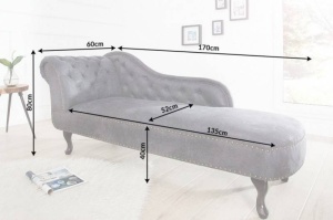 DIVAN DE LUX DESIGN ENGLEZESC, CHESTERFIELD GRI 170CM, ARTIM GROUP SELECTION - Img 6
