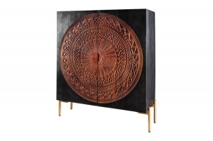 DULAP/BUFET, DIN LEMN MASIV DE MANGO, 120CM, CU ORNAMENTE DEOSEBITE, ARTIM GROUP SELECTION - Img 6