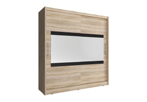 DULAP DORMITOR MAJA IV 200 STEJAR SONOMA DESIGN MODERN PSK - Img 1