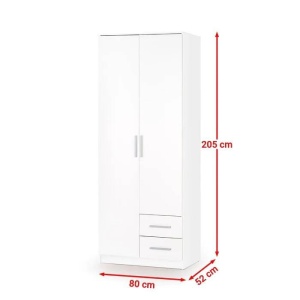 DULAP LIMA S-2, ALB, DIN PAL MELAMINAT, STIL MODERN, HALMAR - Img 3
