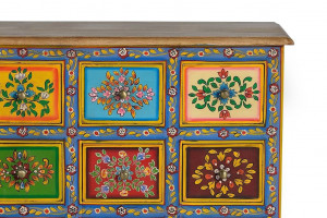 DULAP LIVING BERRY 70CM, MULTICOLOR, LEMN DE MANGO SI MDF, GINER Y COLOMER - Img 5