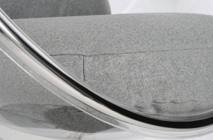 FOTOLIU EXCLUSIVIST BUBBLE STAND 2, GRI DESCHIS/TRANSPARENT/CROM, DIN ACRIL SI CASMIR, STIL MODERN - Img 2