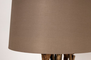 LAMPADAR 150CM, WILD NATURE, DIN LEMN TEAK SI BAZA METAL , COD, 42004, REALIZAT MANUAL - Img 2