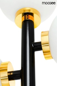 LAMPADAR COSMO, DIN METAL SI STICLA, AURIU/ALB/NEGRU, B2 - Img 4
