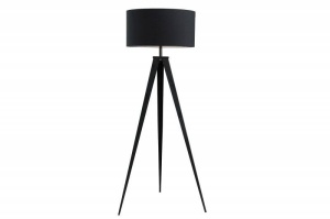 LAMPADAR TRIPOD NEGRU 142CM DIN TEXTIL SI METAL COD 38683 - Img 5