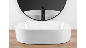 LAVOAR REA ALMA, 57 CM, ALB, DIN CERAMICA, CALITATE SUPERIOARA - Img 3