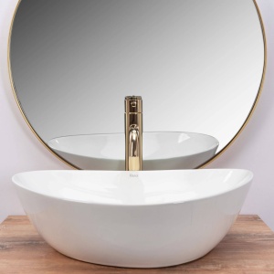LAVOAR REA ANDREA, ALB, 47 CM, DIN CERAMICA, CALITATE SUPERIOARA - Img 4