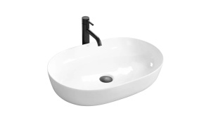 LAVOAR REA CLEO, ALB, 60,5 CM, DIN CERAMICA, CALITATE SUPERIOARA - Img 5