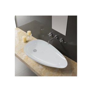 LAVOAR REA GRETA, ALB, 77 CM, DIN CERAMICA, CALITATE SUPERIOARA - Img 3