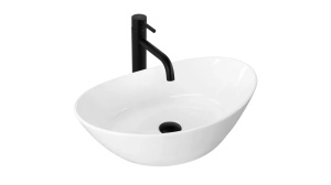 LAVOAR REA KATE, ALB, 55,5 CM, DIN CERAMICA, CALITATE SUPERIOARA - Img 5