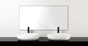 LAVOAR REA MELANIA, ALB, 60 CM, DIN CERAMICA, CALITATE SUPERIOARA - Img 3