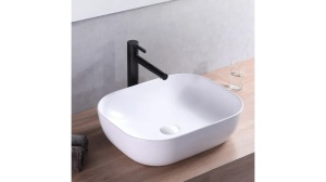 LAVOAR REA MONA SLIM, 50,5 CM, ALB, DIN CERAMICA, CALITATE SUPERIOARA - Img 1