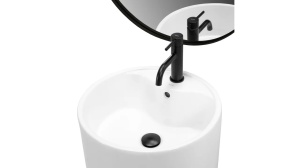 LAVOAR REA STATIV ANYA, 84 CM, ALB, DIN CERAMICA, CALITATE SUPERIOARA - Img 4