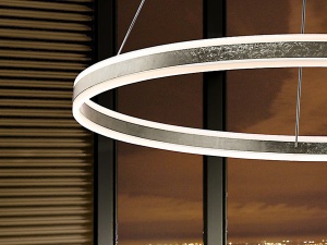 LUSTRA/PLAFONIERA HELIA, 100 CM, CROM/OPAL, DIN METAL, ALUMINIU SI ACRIL, STIL MODERN - Img 2