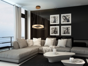 LUSTRA/PLAFONIERA HELIA, 50 CM, AURIU/OPAL, DIN METAL, ALUMINIU SI ACRIL, STIL MODERN - Img 2