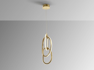 LUSTRA/PLAFONIERA NEXO, 25CM, AURIU/OPAL, DIN METAL SI SILICON, STIL MODERN - Img 3