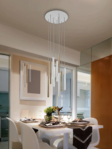 LUSTRA VARAS 373250D, DIN METAL, ACRIL, OPAL, STIL MODERN, SCHULLER - Img 1