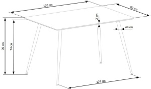MASA DINING ARTTI NEGRU/NUC MIERE DESIGN VINTAGE HALMAR - Img 3