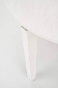 MASA DINING EXTENSIBILA SORBUS, ALBA, 100/200 CM, BLAT DIN MDF SI PICIOARE DIN LEMN MASIV, STIL CLASIC, HALMAR - Img 7