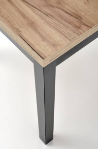 MASA DINING EXTENSIBILA TIAGO, STEJAR CRAFT/NEGRU, 90/125 CM, BLAT DIN PAL SI PICIOARE DIN MDF, STIL VINTAGE - Img 8