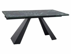 MASA EXTENSIBILA SALVADORE ALPI, EFECT DE VERDE/NEGRU, 160/240 CM, STICLA, CERAMICA ITALIANA SI METAL, STIL MODERN - Img 3