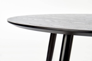 MASA LIVING EMBOS, NEGRU/AURIU, 120 CM, BLAT DIN MDF SI PICIOARE DIN METAL, STIL MODERN - Img 6