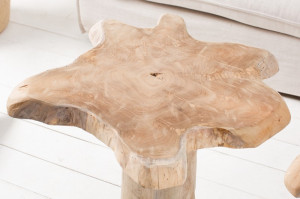MASUTA DE CAFEA ROOT 38238 DIN LEMN DE TEC DESIGN RUSTIC - Img 2