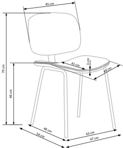 OFERTA WOW!!!! SCAUN DINING K278 GRI/NEGRU STIL CLASIC HALMAR - Img 7
