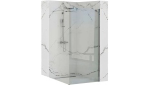 PARAVAN DE DUS REA AERO N, 80CM, CROM, DIN STICLA, CALITATE SUPERIOARA - Img 1