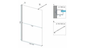 PARAVAN DE DUS REA AERO OMBRE, 120CM, NEGRU/NEGRU, DIN STICLA, CALITATE SUPERIOARA - Img 6
