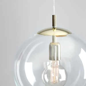 PENDUL GLOBE, 200 CM, AURIU, DIN STICLA SI METAL, STIL MODERN - Img 2