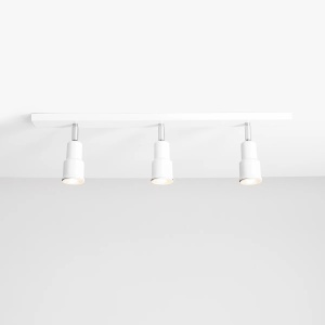 PLAFONIERA ASPO, 3 BRATE, 15,5 CM, ALBA, DIN METAL, STIL MODERN - Img 1
