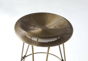 SCAUN BAR 76CM, AURIU, REALIZAT DIN METAL, DESIGN EXTRAVAGANT - Img 2