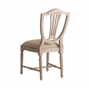 SCAUN CHEROY REF. 25442, BEJ, STIL CLASIC, DIN LEMN MASIV DE MANGO, BUMBAC SI IN, VIC - Img 4