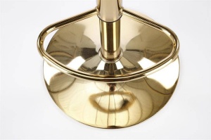 SCAUN DE BAR H120, NEGRU/AURIU, TAPITERIE DIN CATIFEA SI PICIOARE DIN METAL, STIL MODERN - Img 6