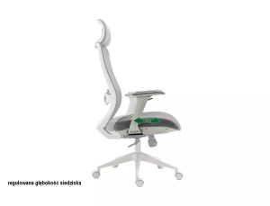 SCAUN DE BIROU PIVOTANT ERGON, GRI/GRI, TAPITERIE DIN TEXTIL SI PLASA SI PICIOR DIN PLASTIC, STIL MODERN - Img 6
