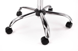 SCAUN DE BIROU RICO, ROZ/CROM, TAPITERIE DIN CATIFEA SI PICIOARE DIN METAL, STIL MODERN - Img 8