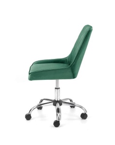 SCAUN DE BIROU RICO, VERDE/CROM, TAPITERIE DIN CATIFEA SI PICIOARE DIN METAL, STIL MODERN - Img 5