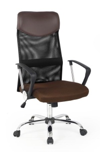 SCAUN DE BIROU VIRE, MARO/NEGRU/CROM, TAPITERIE DIN STOFA/PLASA SI PICIOARE DIN METAL, STIL MODERN - Img 1
