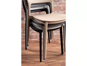 SCAUN DE TERASA TIMO, BEJ, DIN POLIPROPILENA, STIL MODERN - Img 3